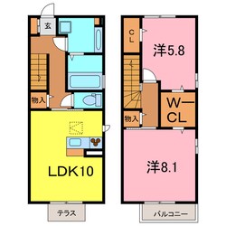 ハイツ渚の物件間取画像